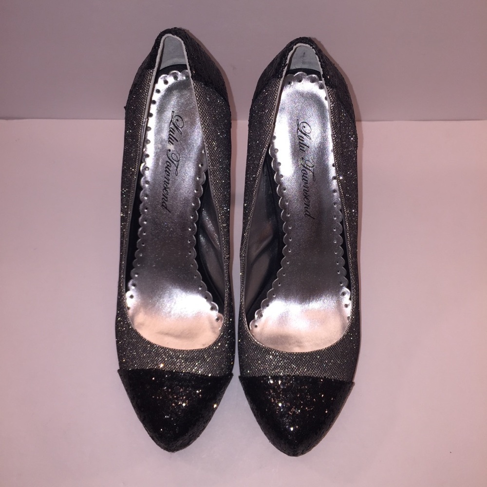 LuLu Townsend Black/Silver Glitter Pump - Picture 3 of 7